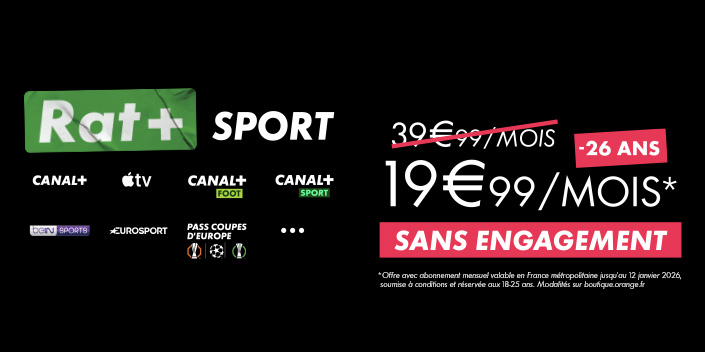 Offre pour les moins de 26 ans, 19€99 par mois