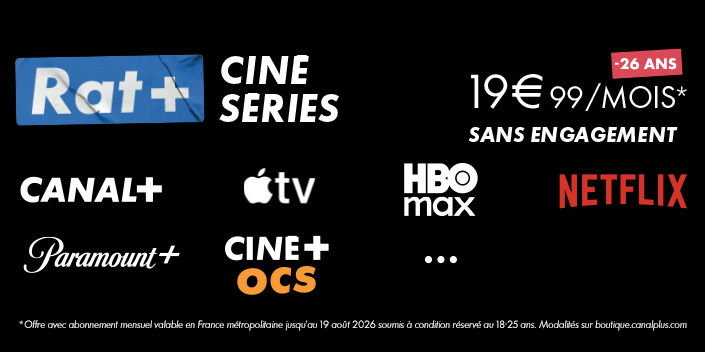 Offre pour les moins de 26 ans, 19€99 par mois sans engagement.