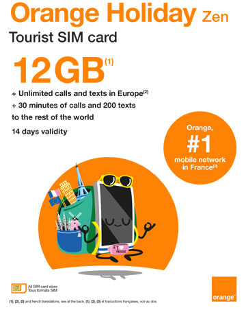Orange Holiday offer 12GB of data in Europe