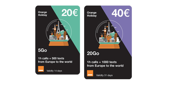 Orange Spain - Carte SIM prépayée 50Go en Espagne, 5€ de crédit, 800  Minutes pour Appeler la France